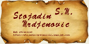 Stojadin Mrđenović vizit kartica
